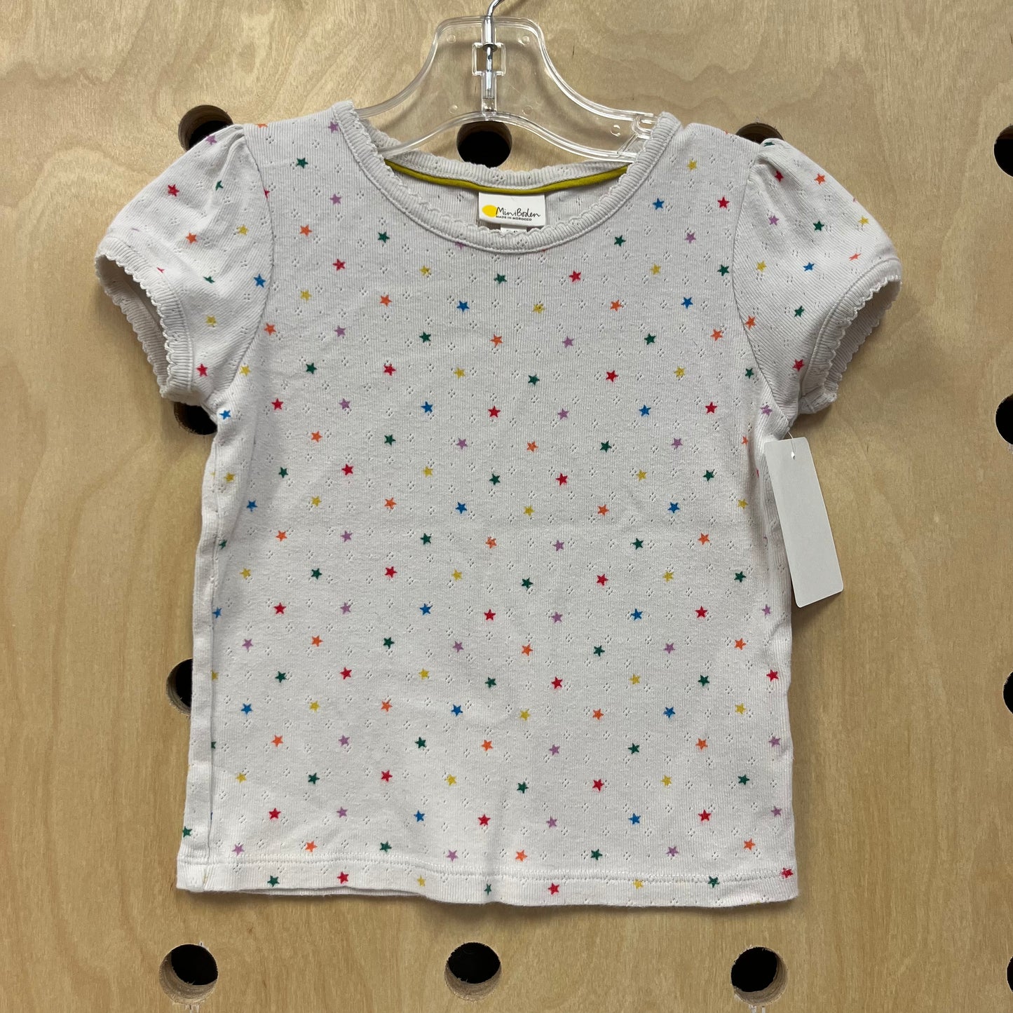 White Colorful Stars Top