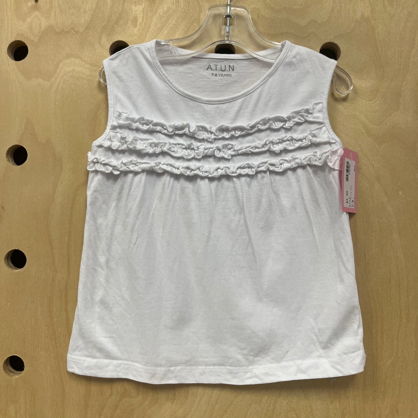 White Ruffle Tank