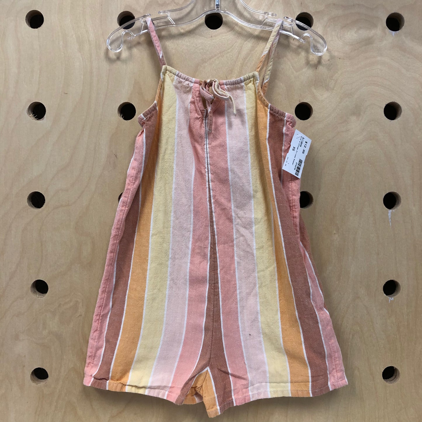 Pink & Orange Striped Romper