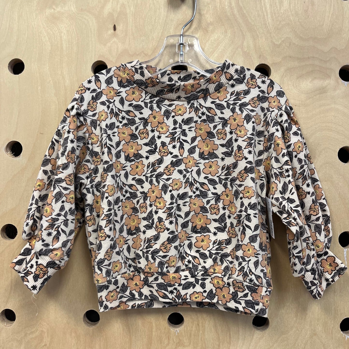 Floral Puff Sleeve Sweatshirt