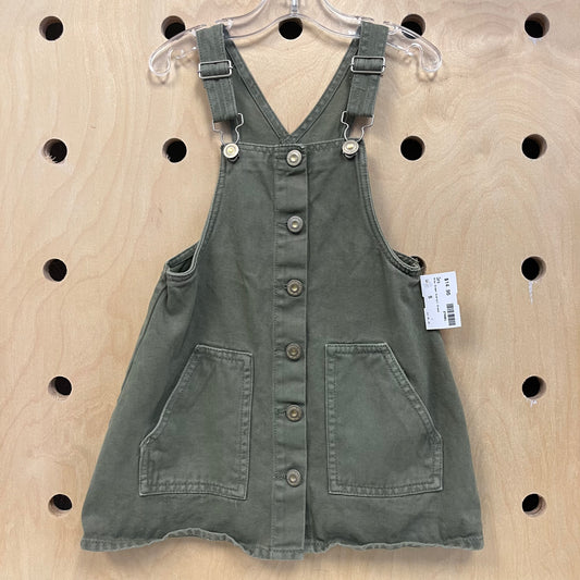 Army Green Overall Dress