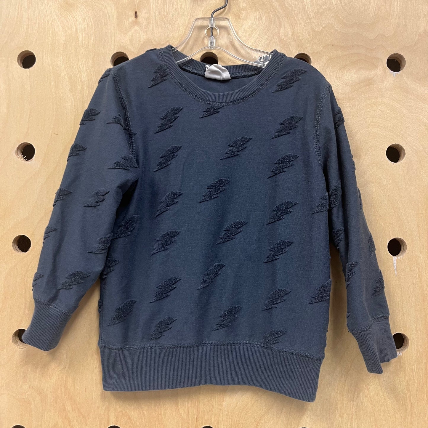 Grey Terry Lightning Bolt Sweatshirt