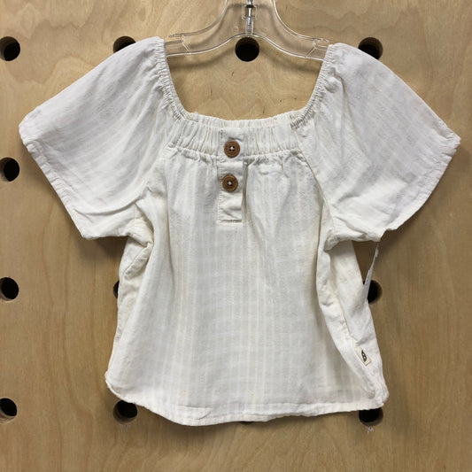 Cream Stripe Off Shoulder Blouse