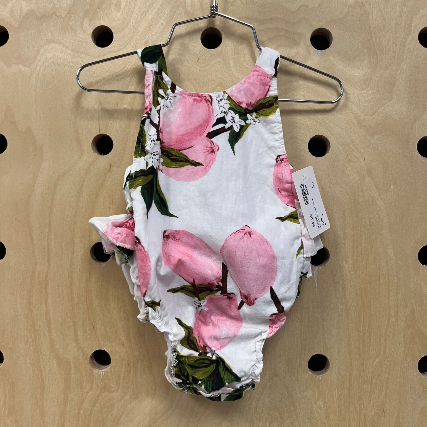 White+Pink Fruit Romper