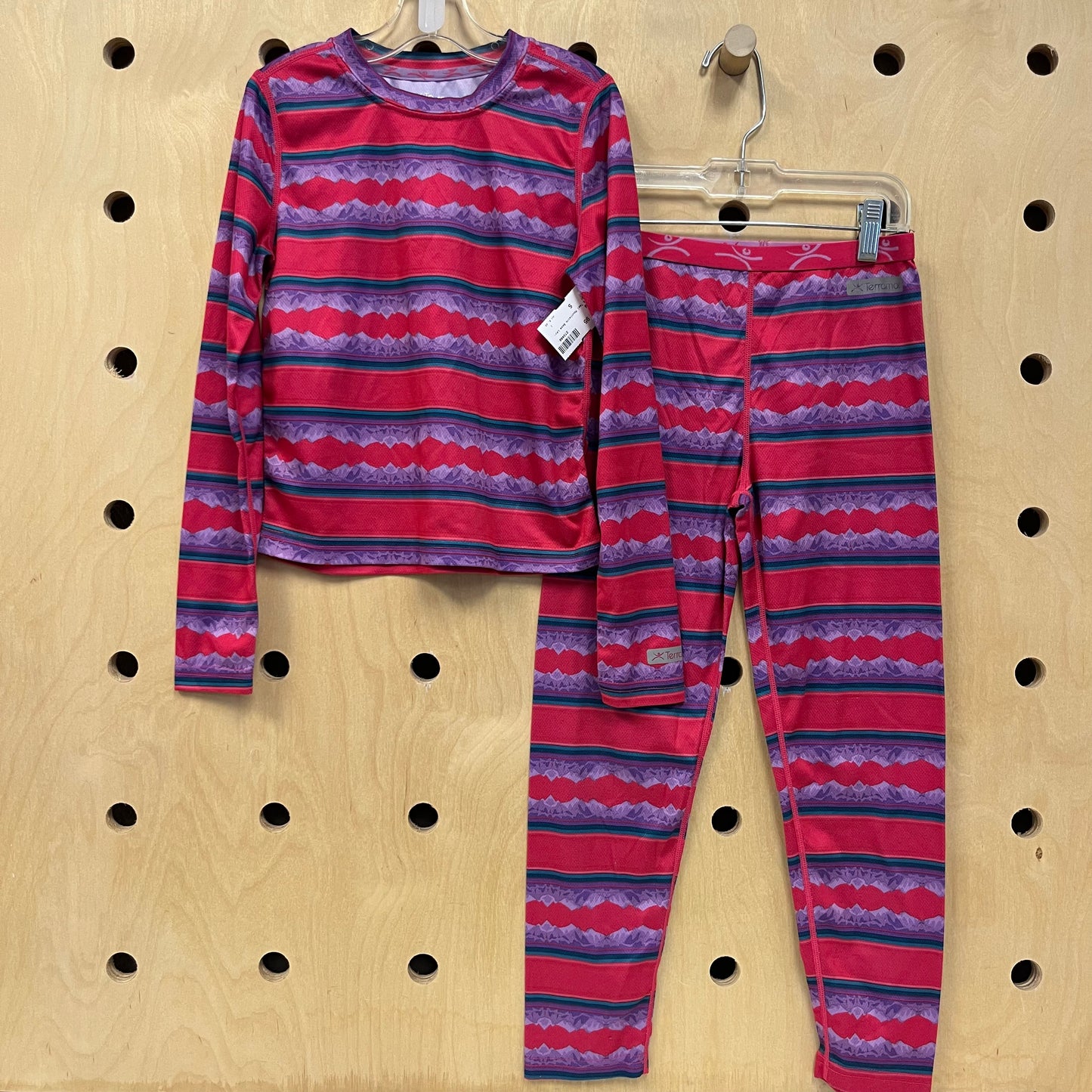 Pink & Teal Mountains Base Layer Set