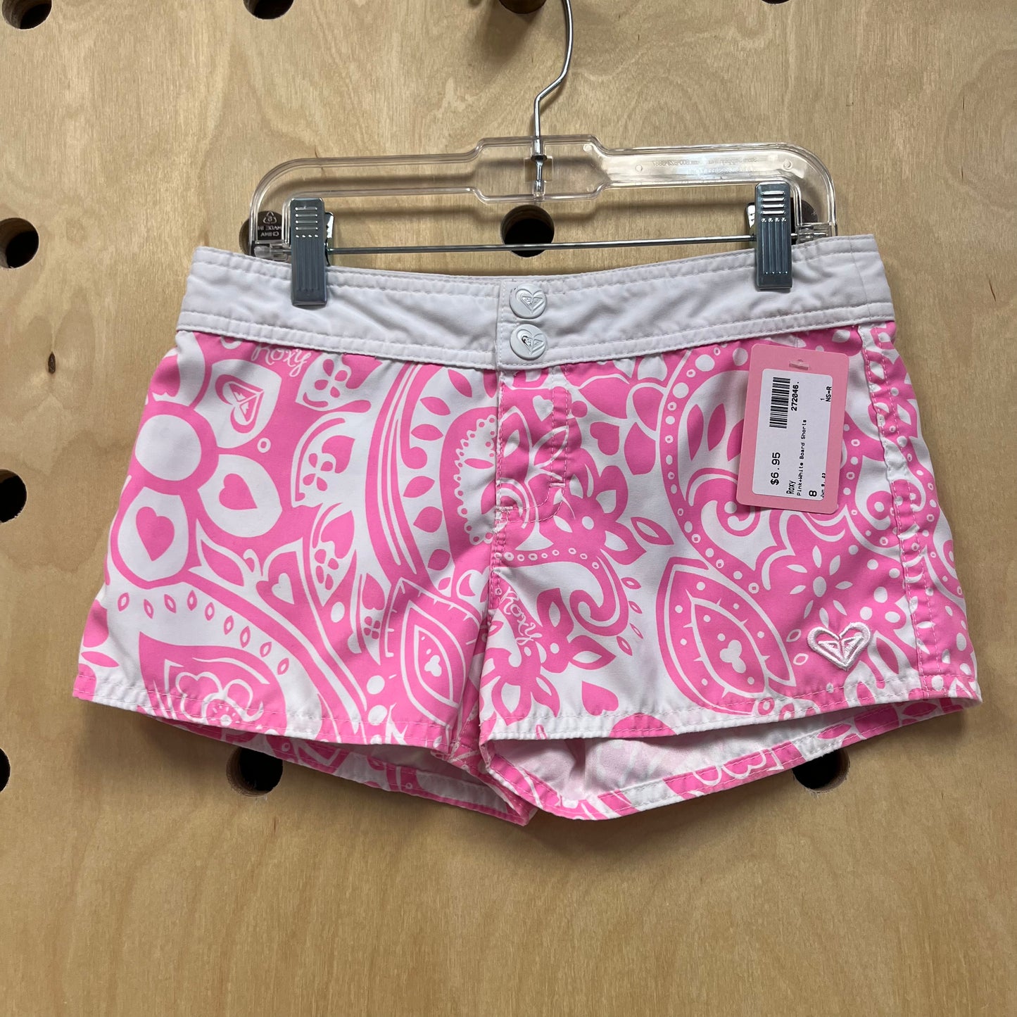 Pink+White Board Shorts