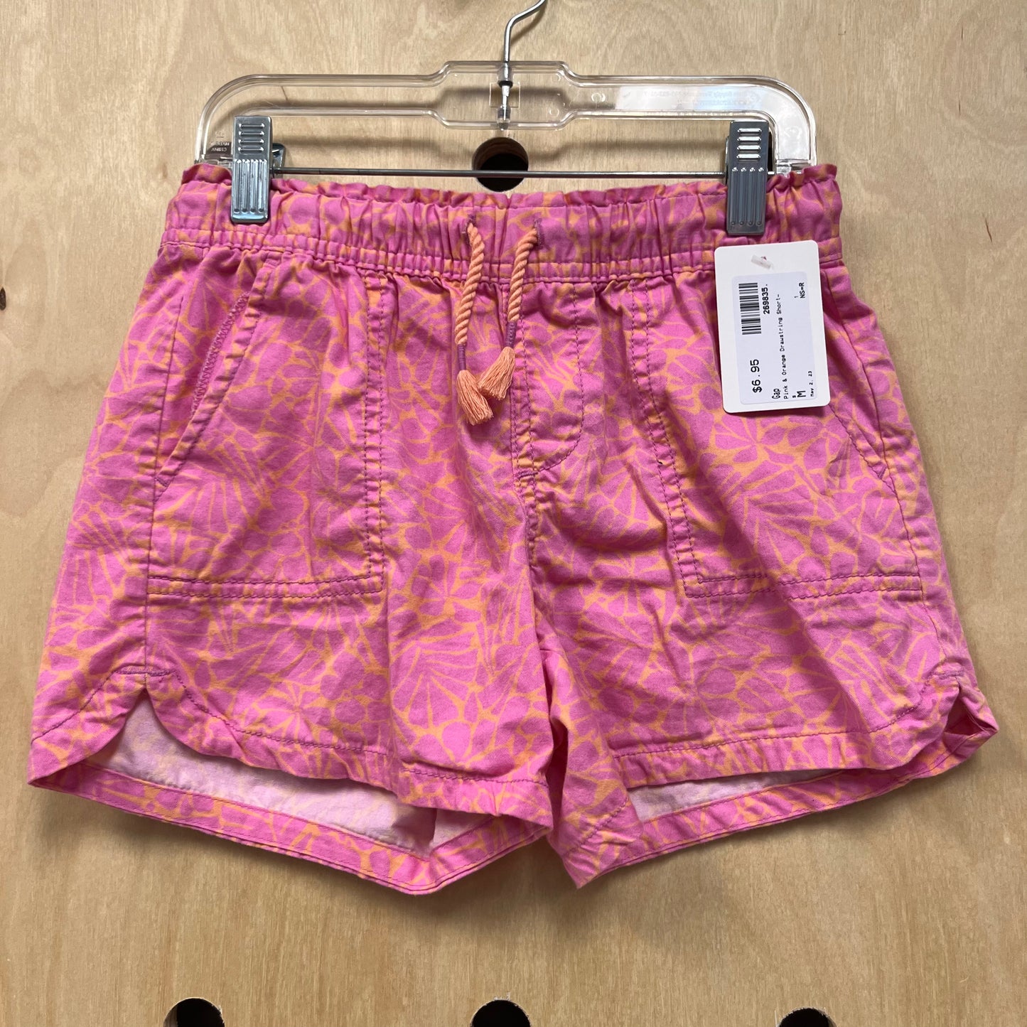 Pink & Orange Drawstring Shorts