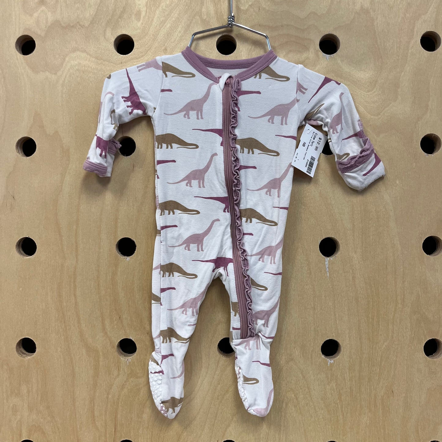 Ruffle Dino Bamboo Footies