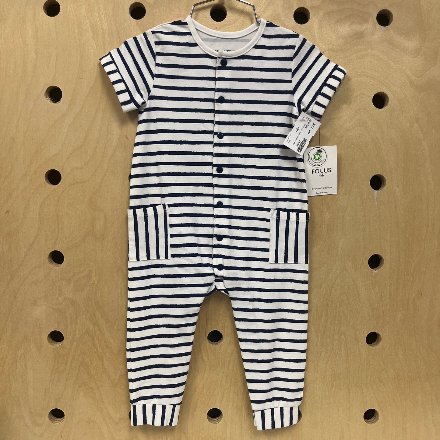Blue & White Striped Romper NEW!