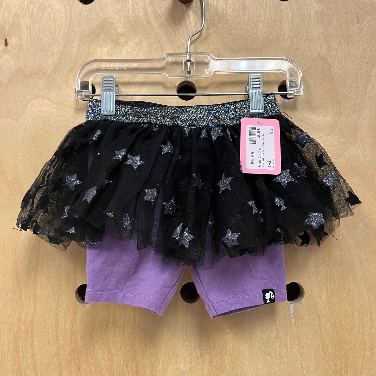 Purple+Black Tutu Bike Shorts