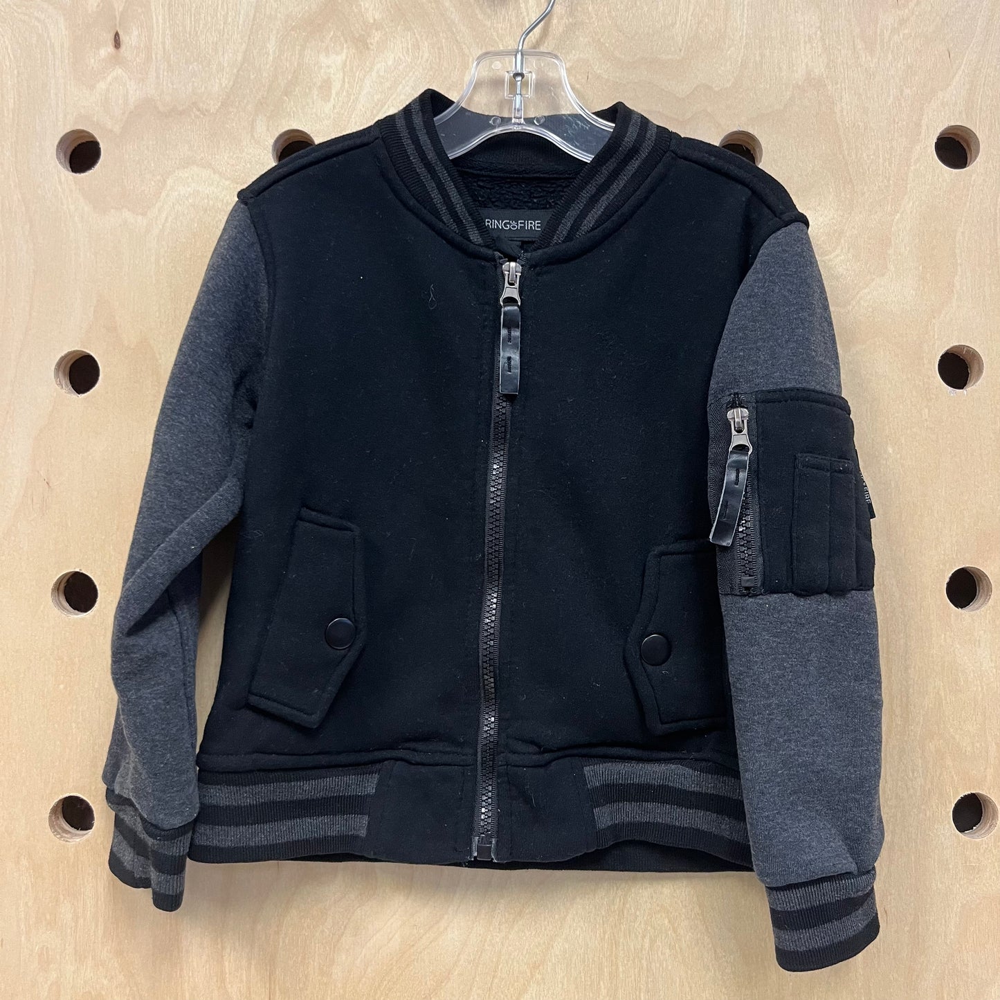 Black Fleece Zip Jacket