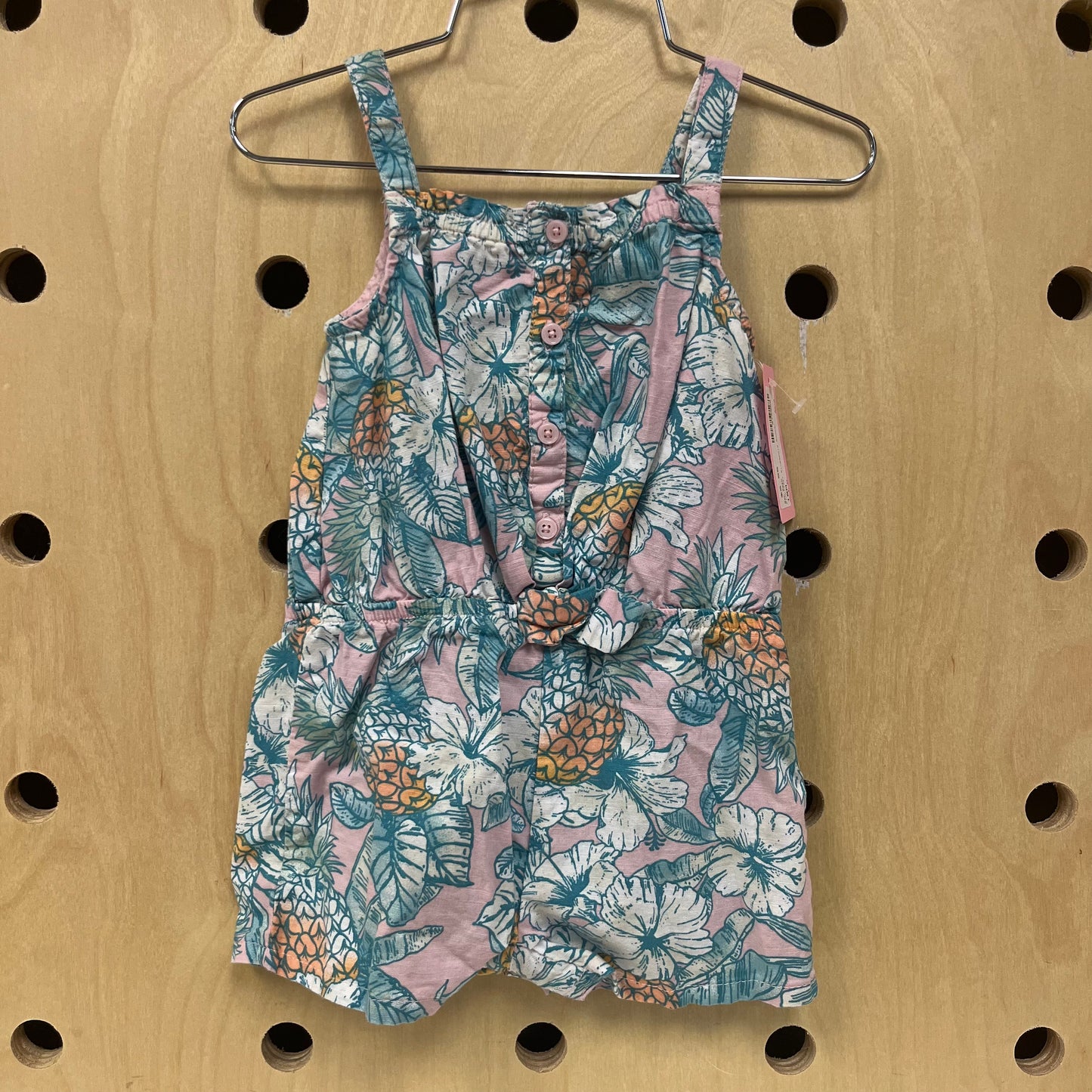 Pink+Teal Pineapple Romper