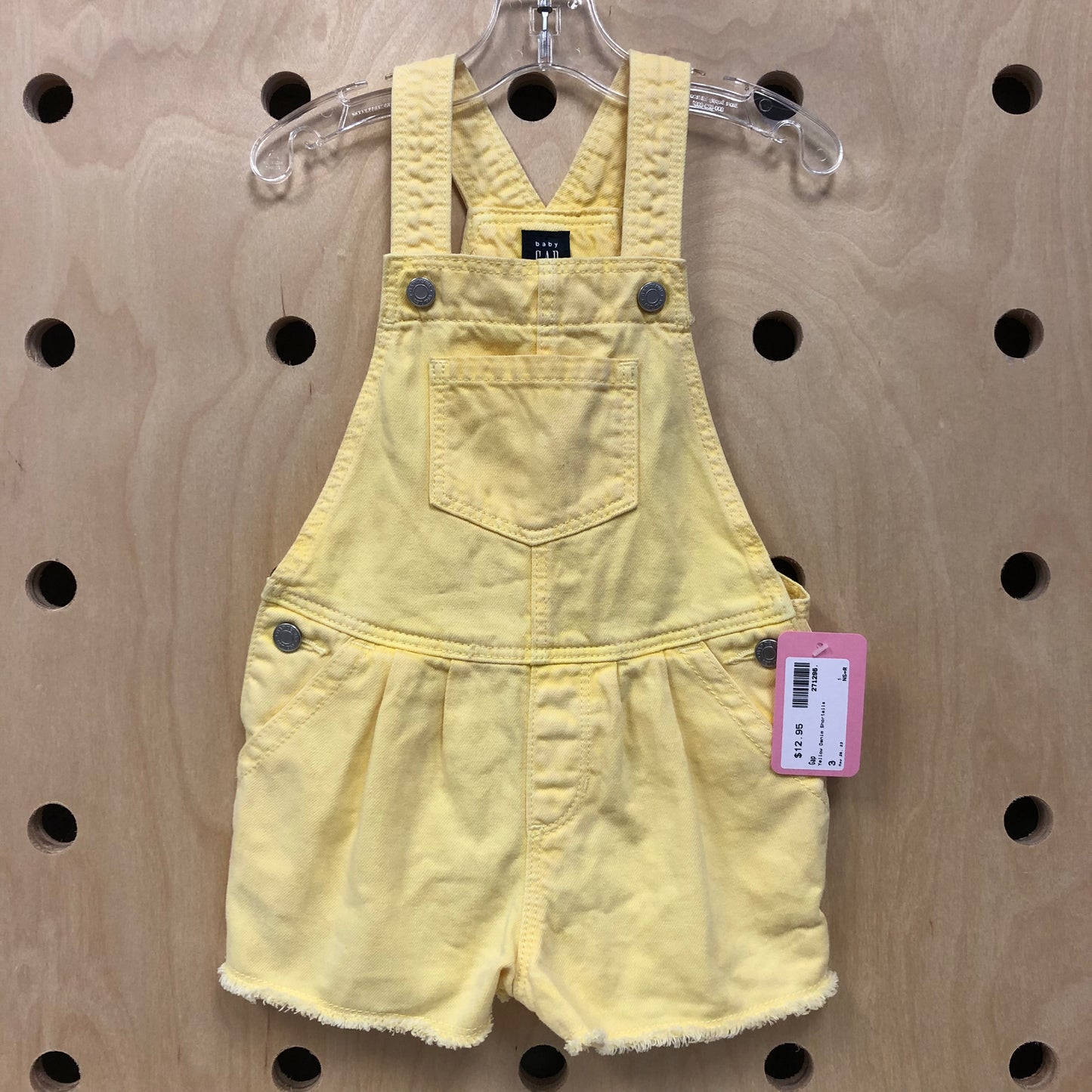 Yellow Denim Shortalls