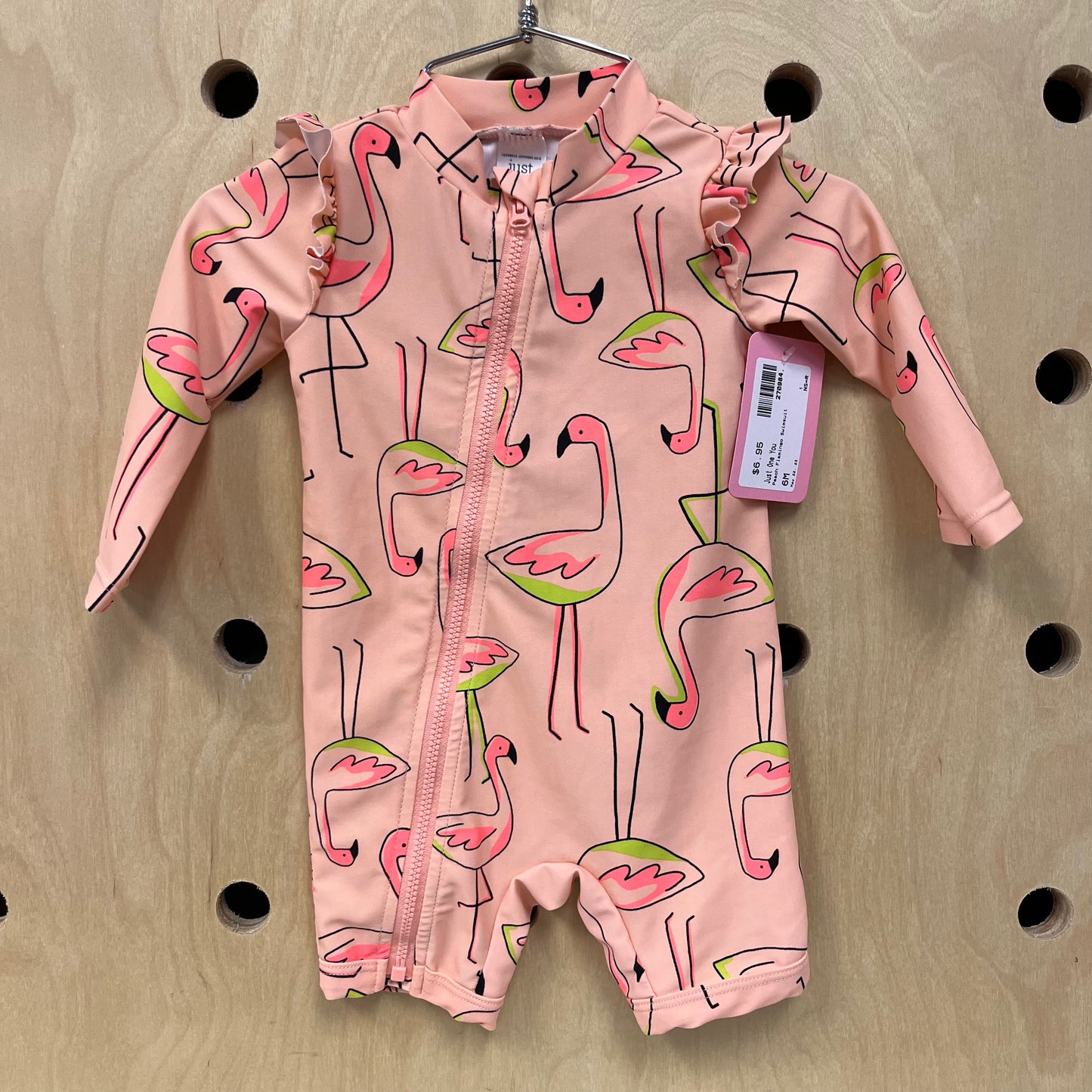 Peach Flamingo Swimsuit