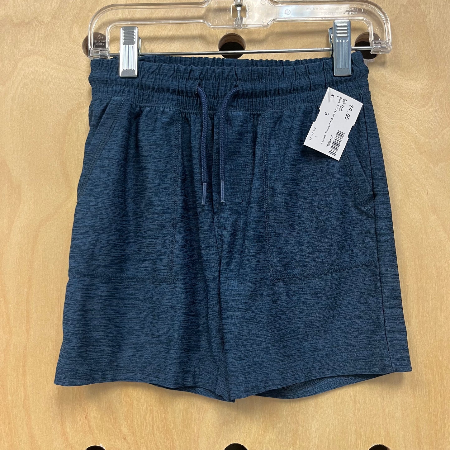 Blue Athletic Drawstring Shorts