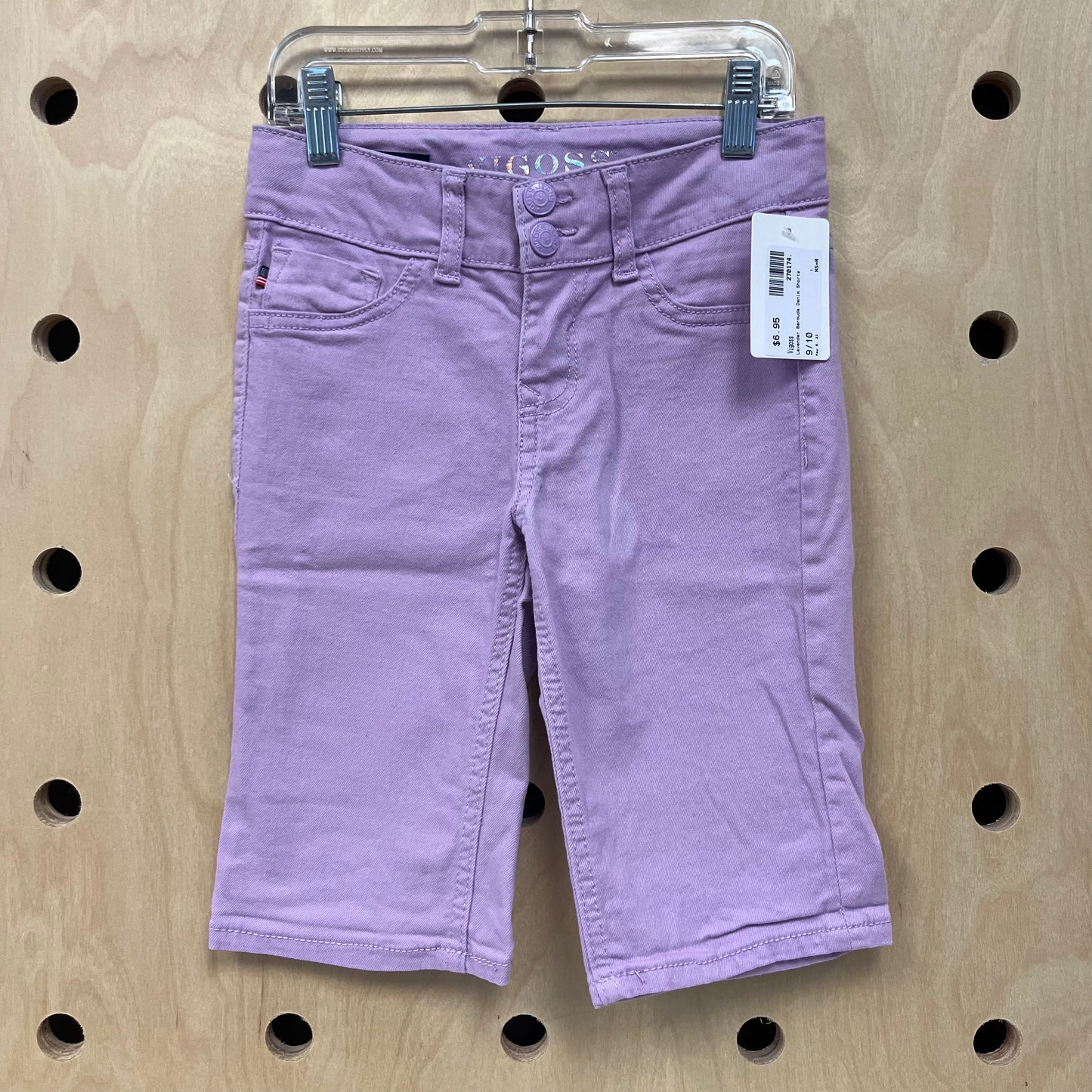 Lavender Bermuda Denim Shorts