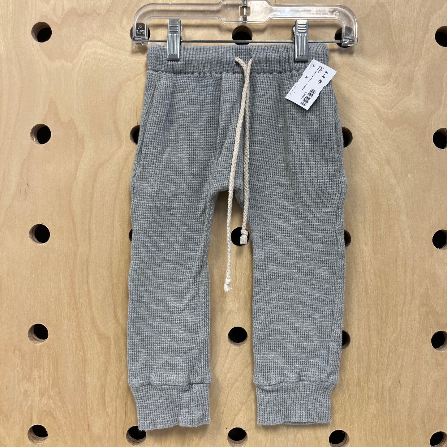 Gray Waffle Knit Joggers
