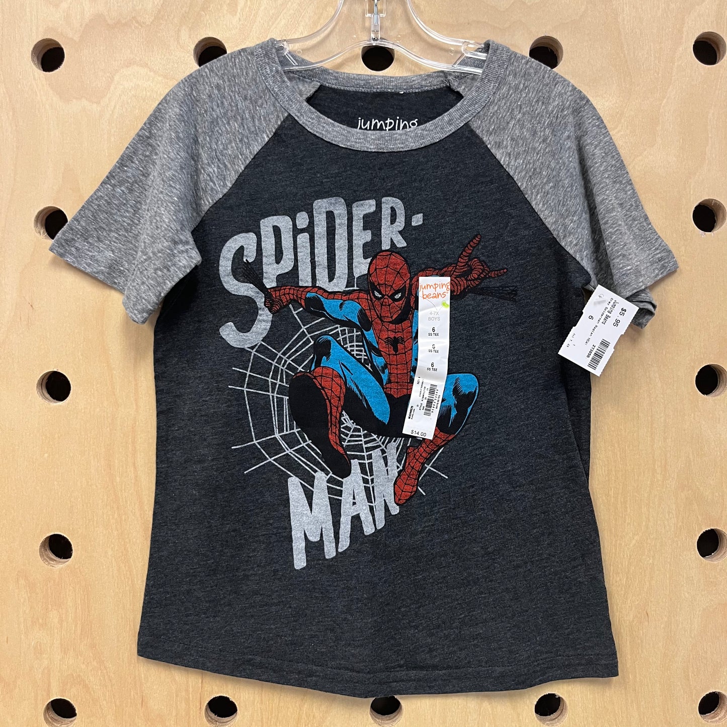 Grey Spiderman Raglan NEW!