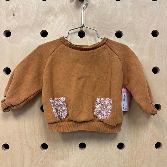 Brown Floral Sweatshirt