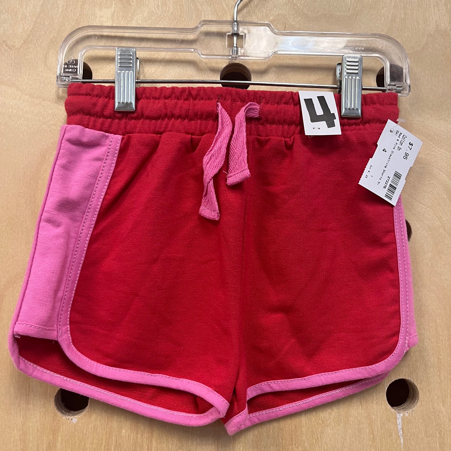 Red & Pink Drawstring Shorts NEW!