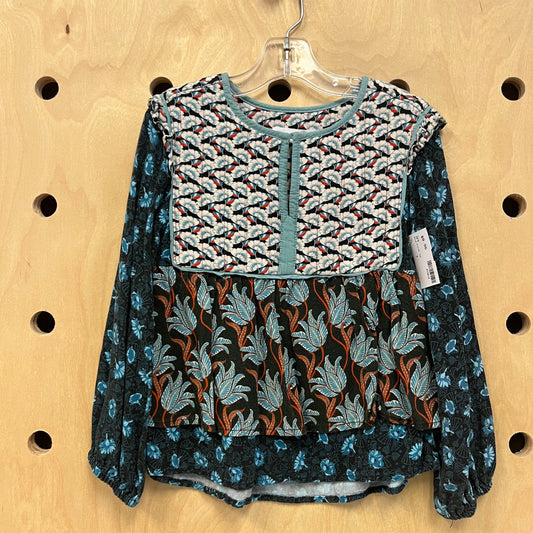 Blue Floral Top