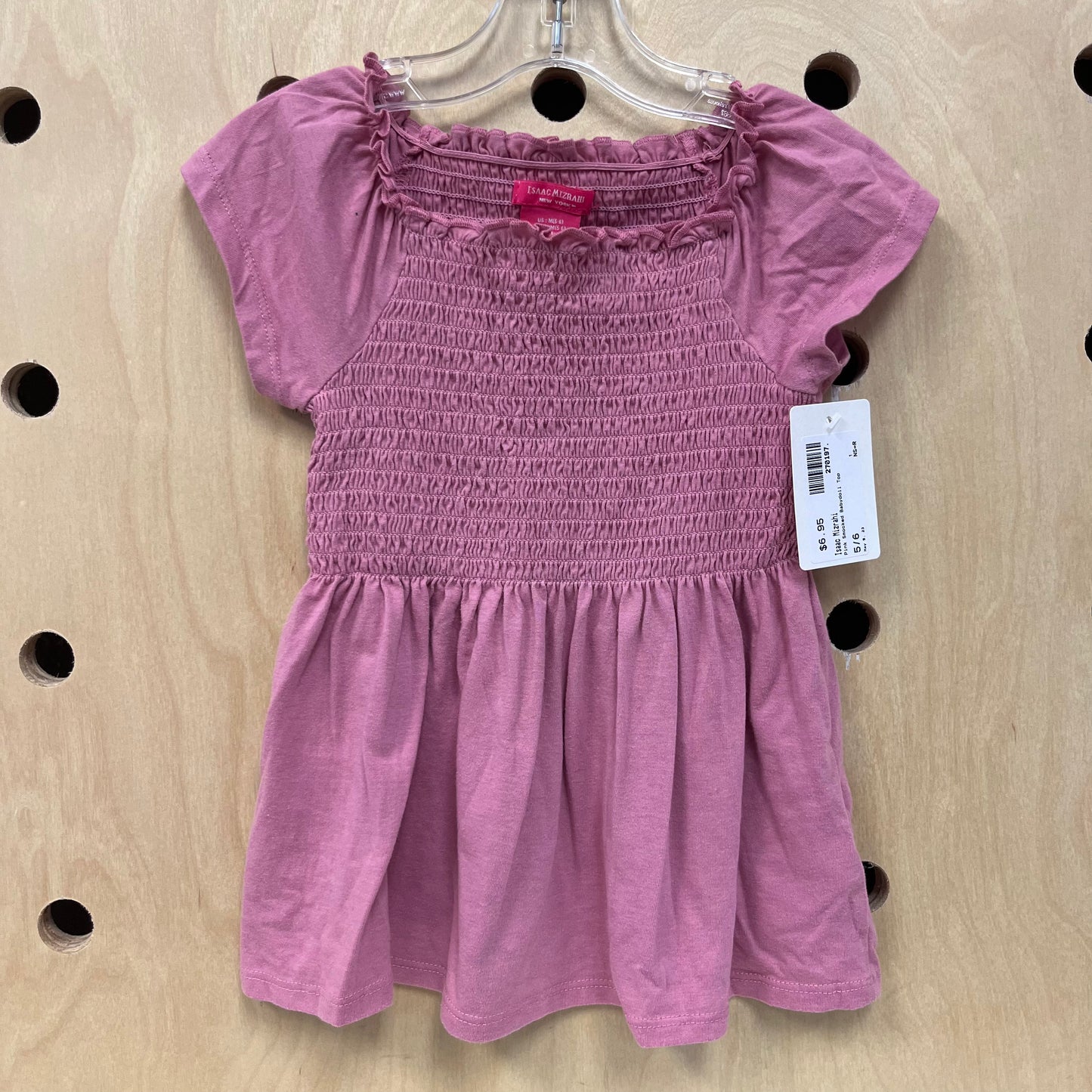 Pink Smocked Babydoll Top