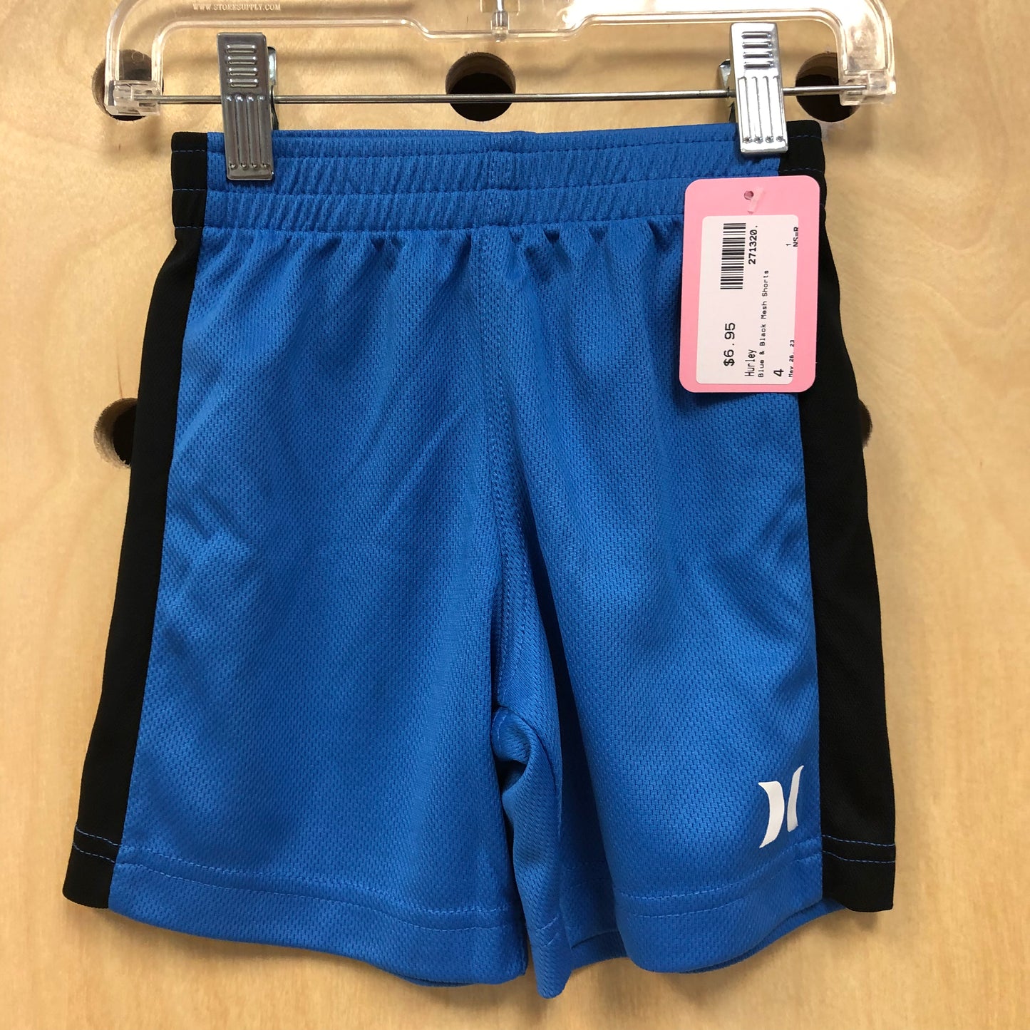 Blue & Black Mesh Shorts