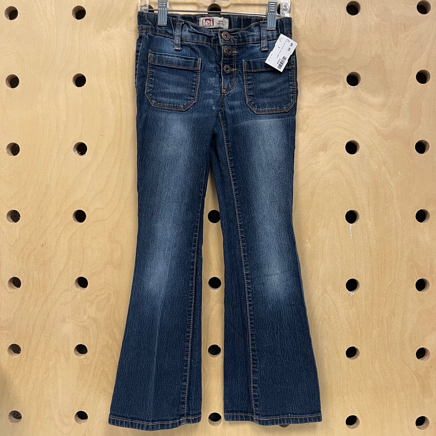 Blue Low Rise Flare Jeans