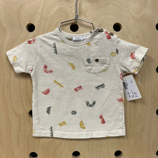 Cream Shapes Tee