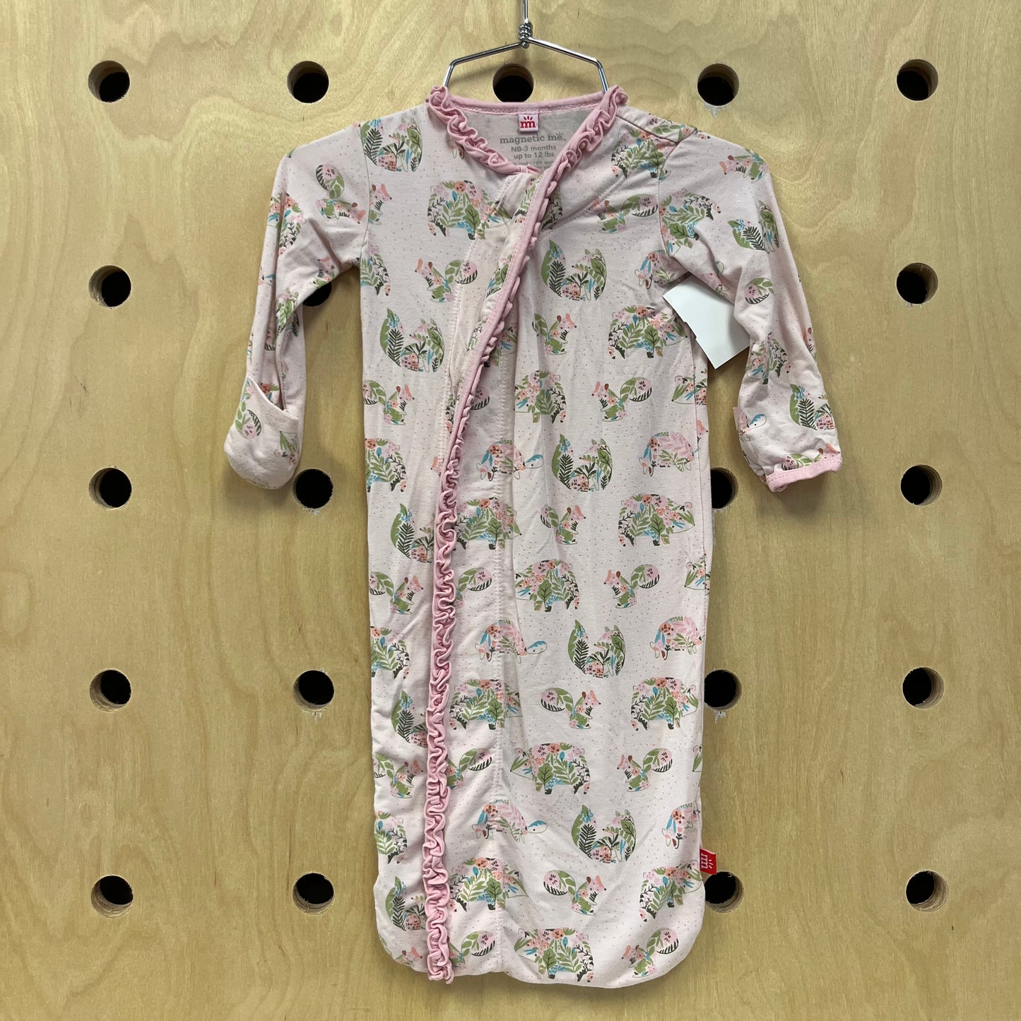Pink Floral Fox Bamboo Sleep Sack