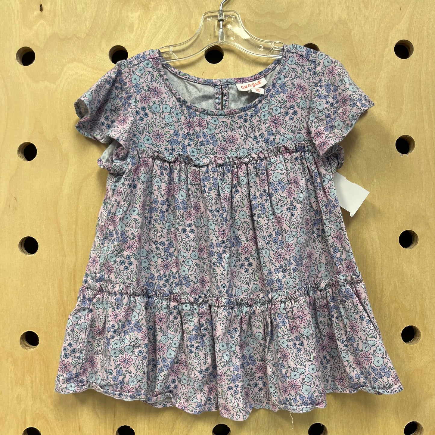 Purple Ruffle Floral Top