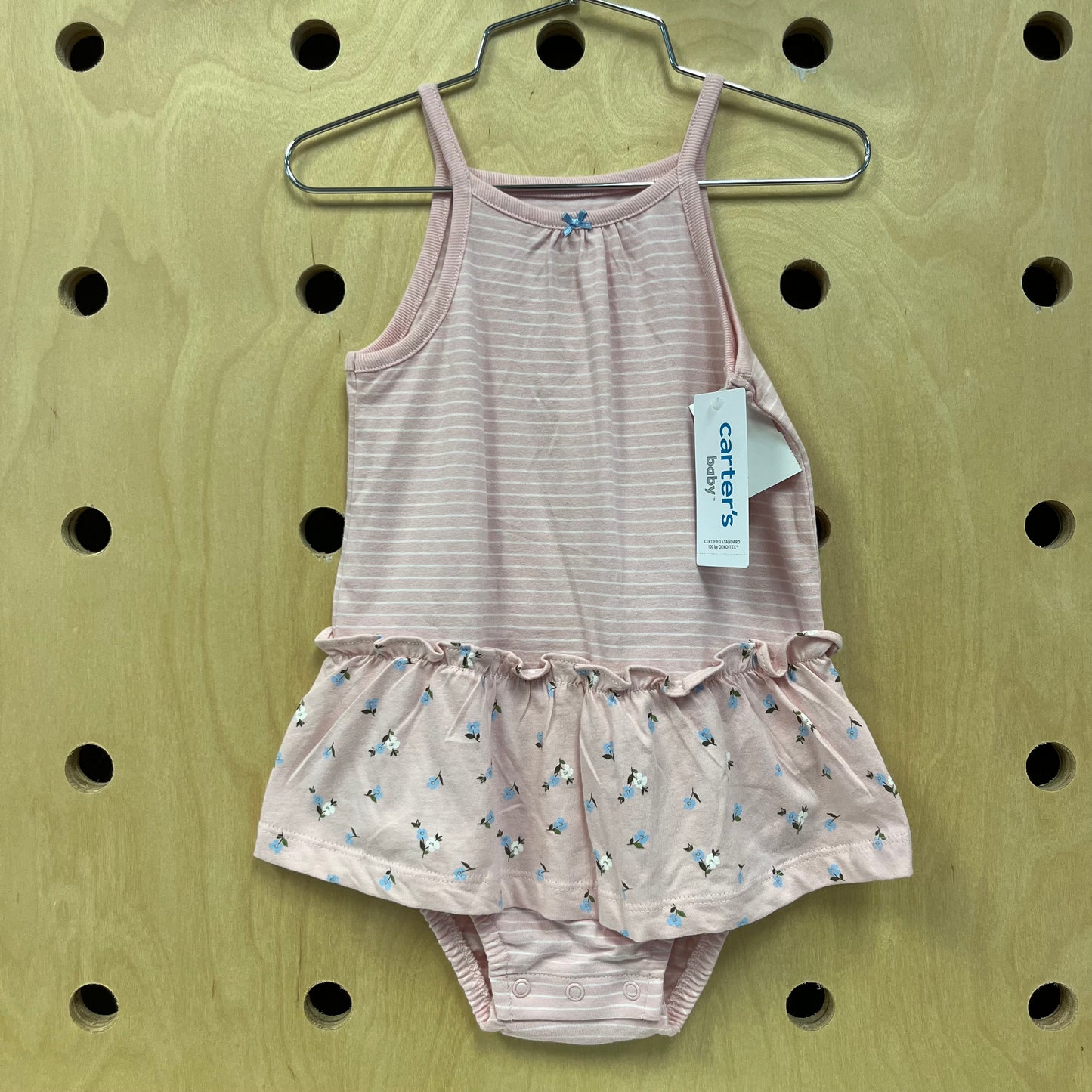 Pink Striped Floral Romper NEW!