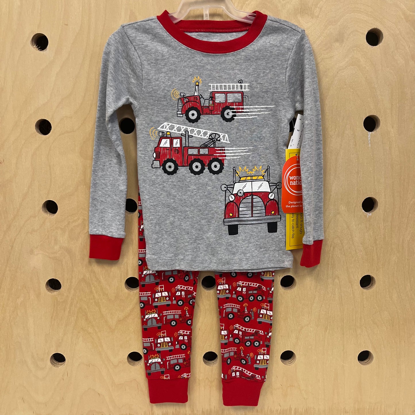 Firetruck Long Sleeve Pajamas NEW