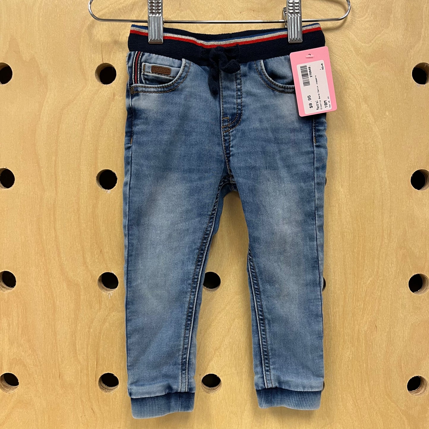 Elastic Band Denim Joggers