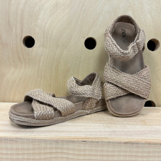 Brown Woven Sandals