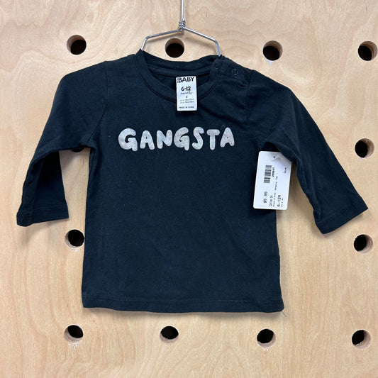 Black & Grey 'Gangsta' Tee