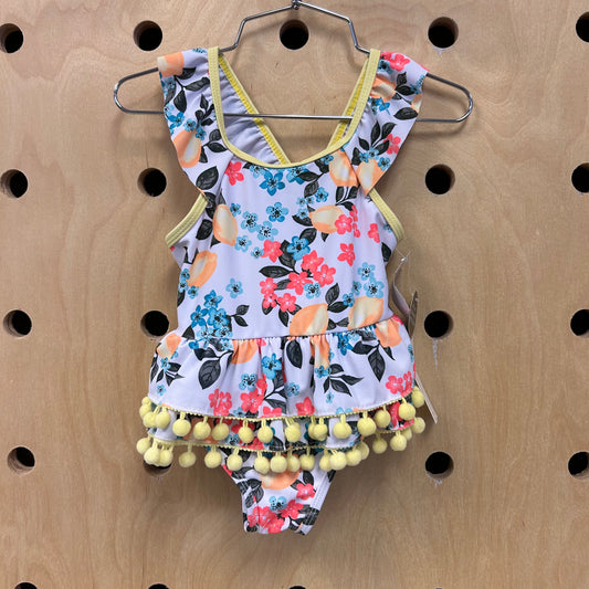 Lemon Swimsuit w/ Pom Poms