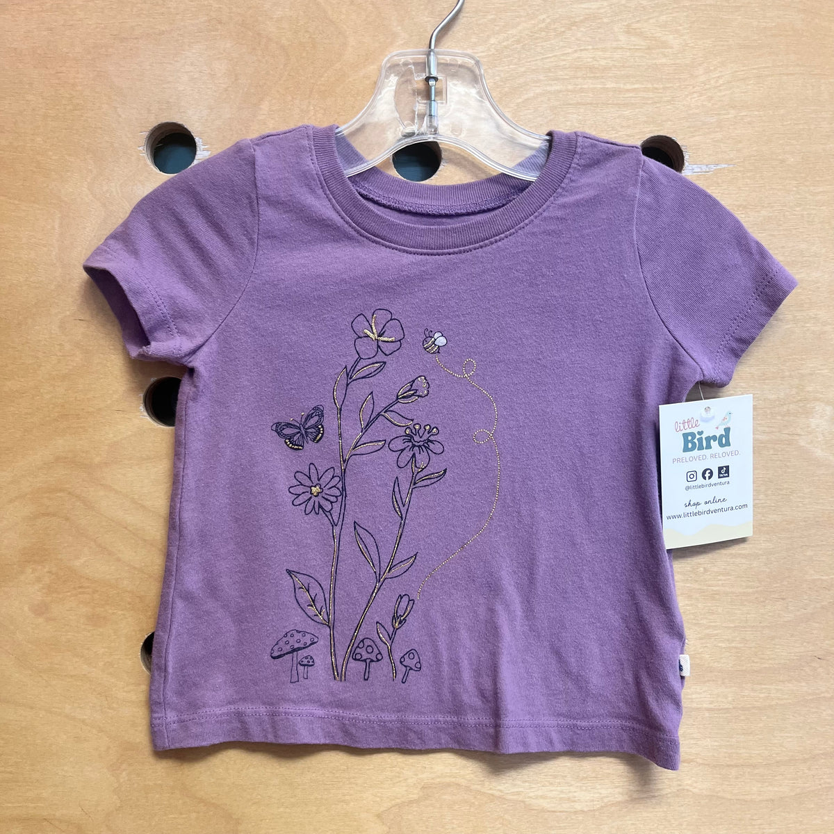 Purple/Gold Floral Tee
