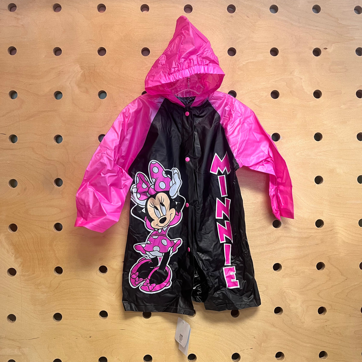 Black/Pink Minnie Rain Jacket NEW!