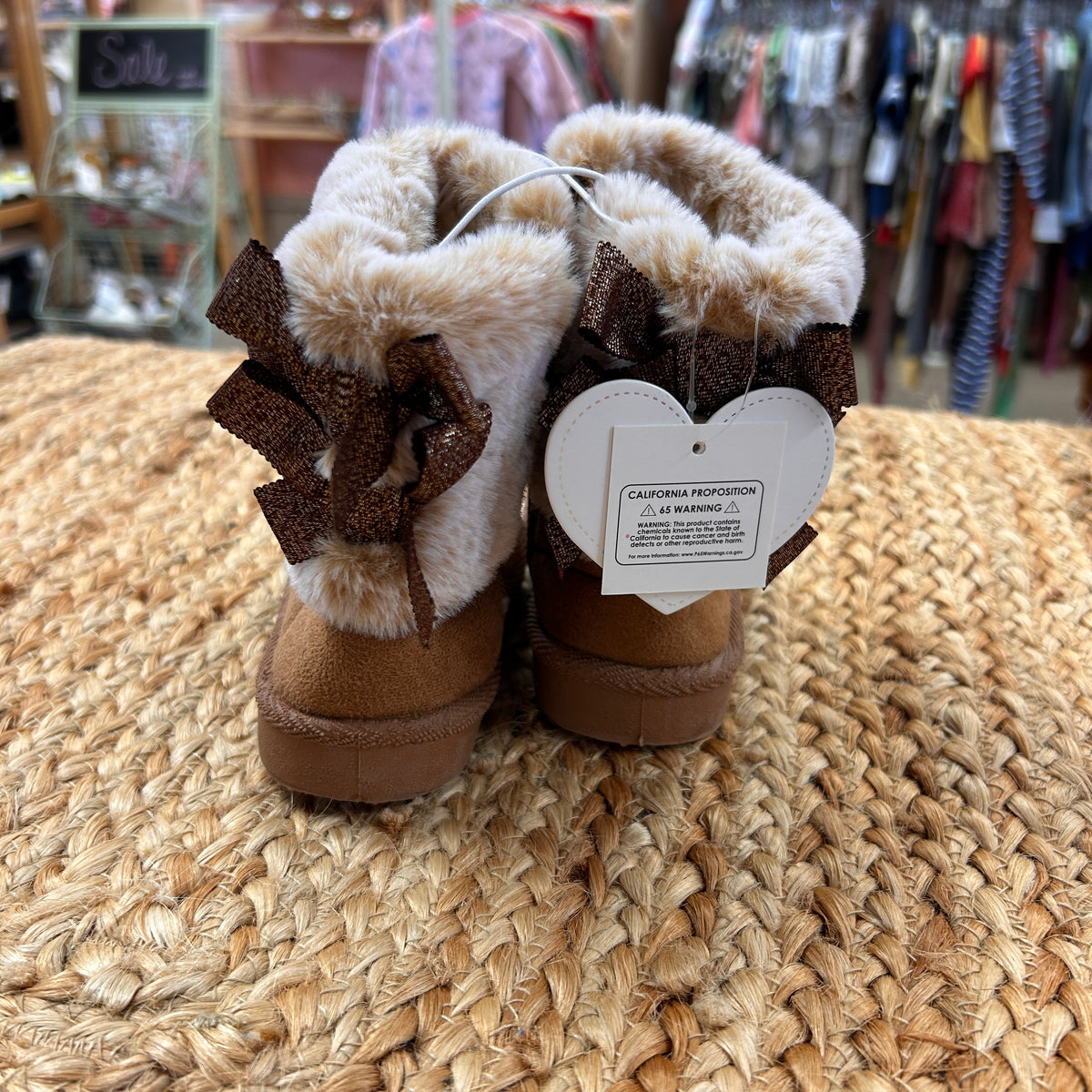 Tan Faux Fur First Steps Boots NEW!