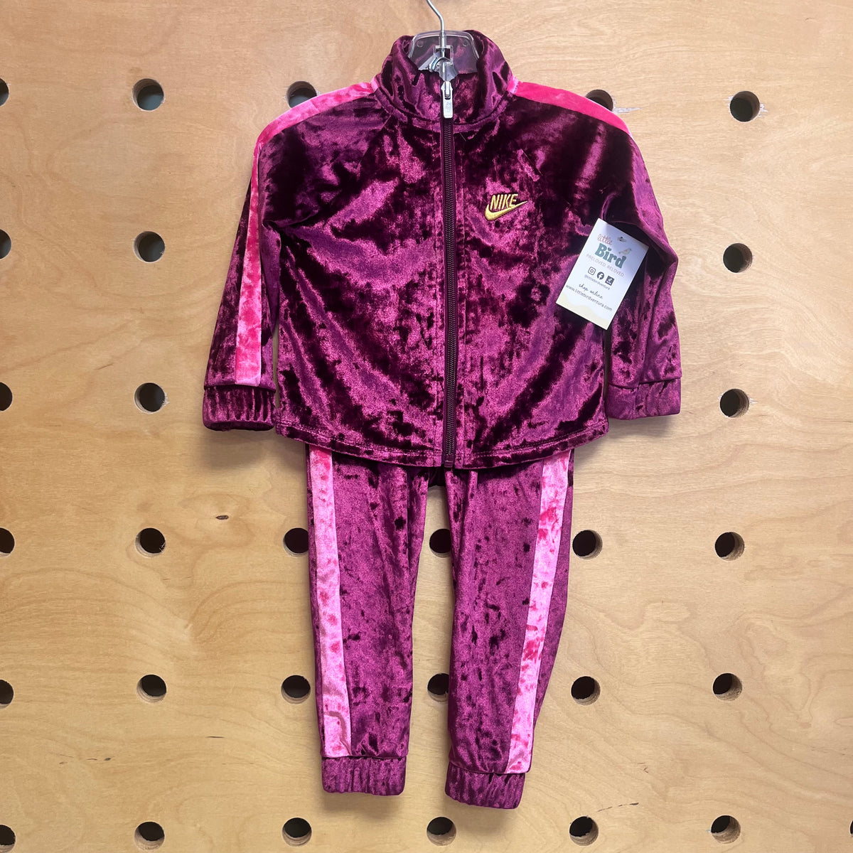 Purple/Pink Velour Track Suit