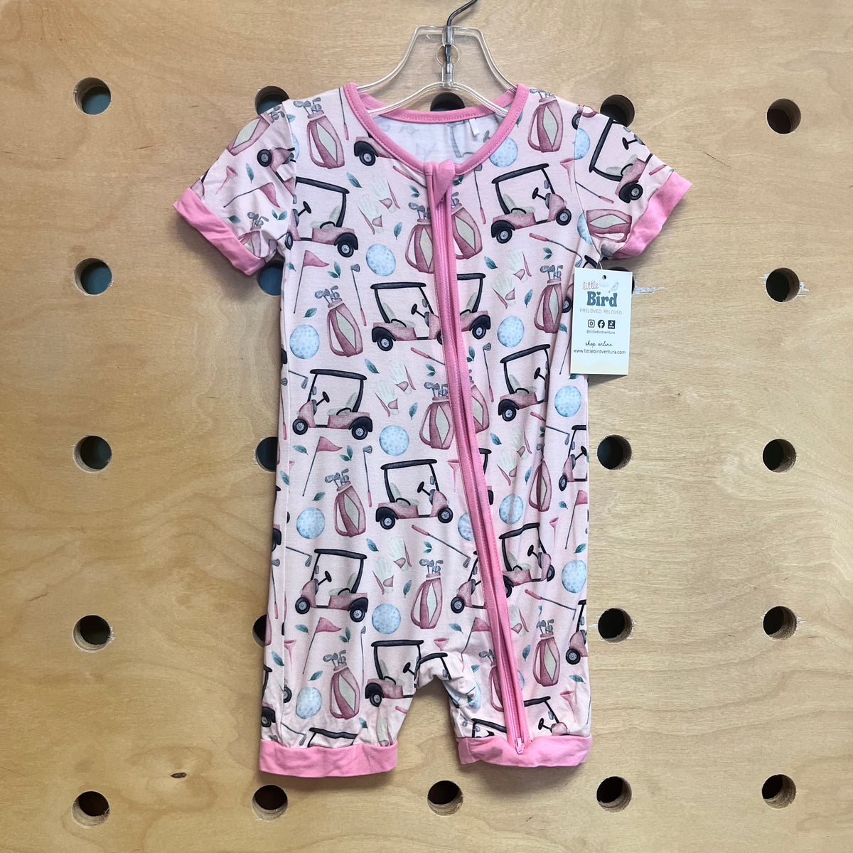 Pink Bamboo Golf Cart Zippy