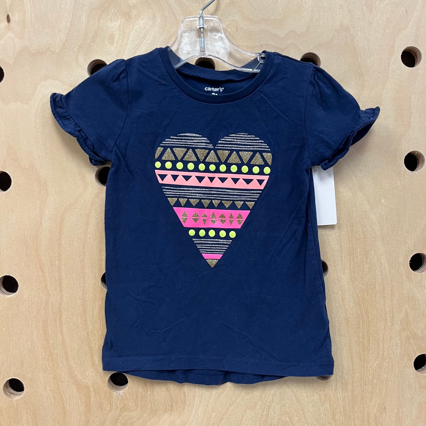 Navy Heart Top