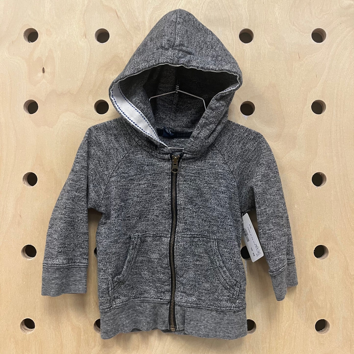 Heathered Grey Zip Up Hoodie