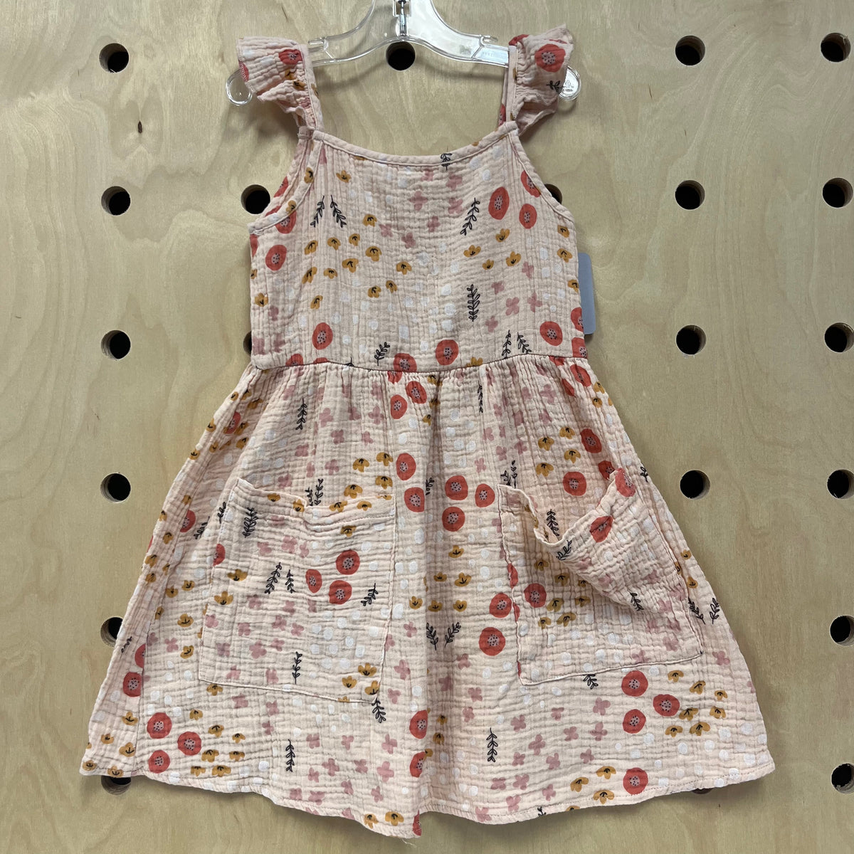 Pink Floral Gauze Dress