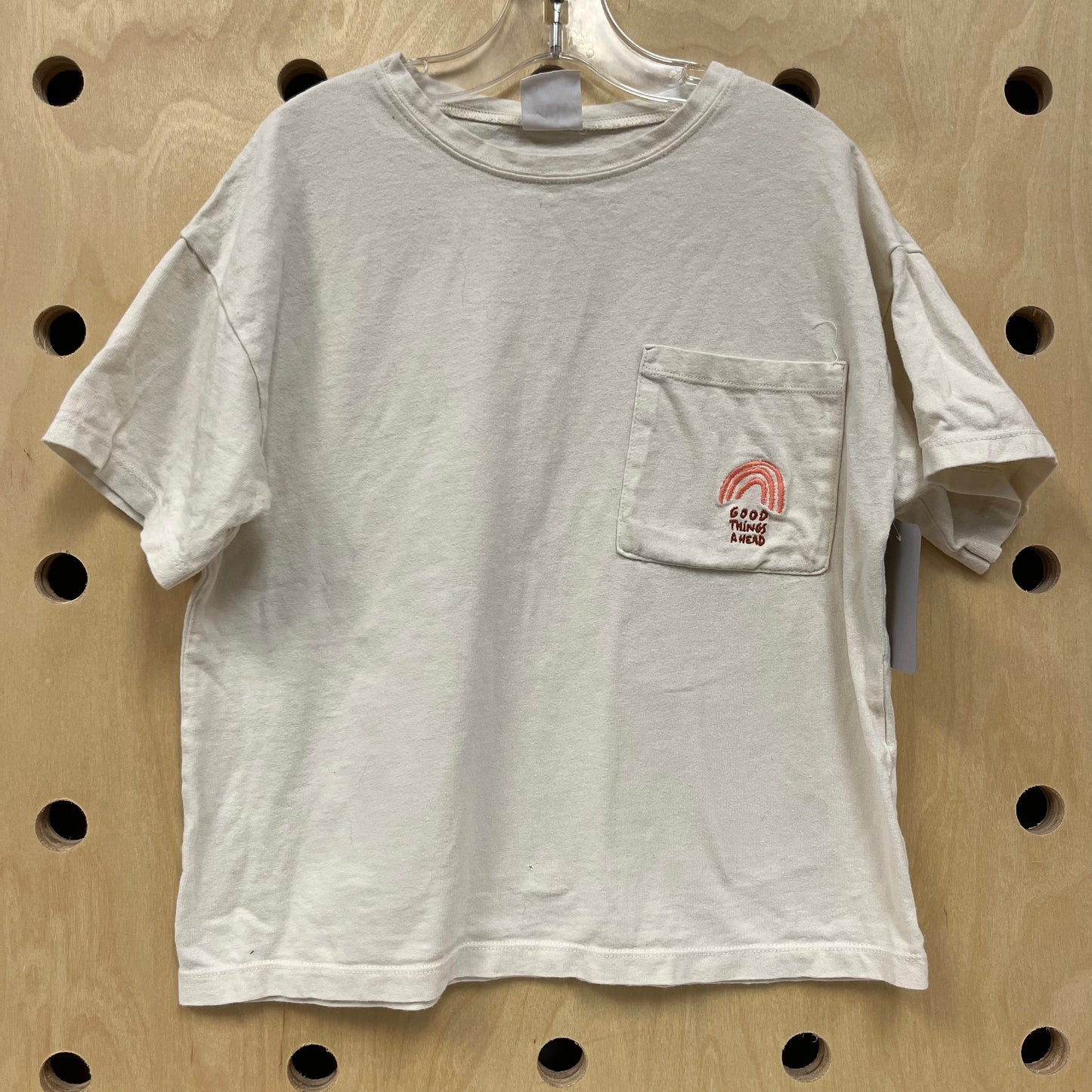 Cream Good Things Ahead Pocket Tee