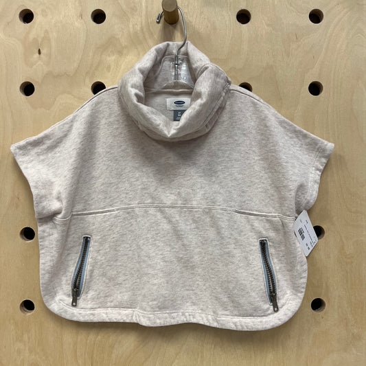 Cream Heathered Cowl Poncho