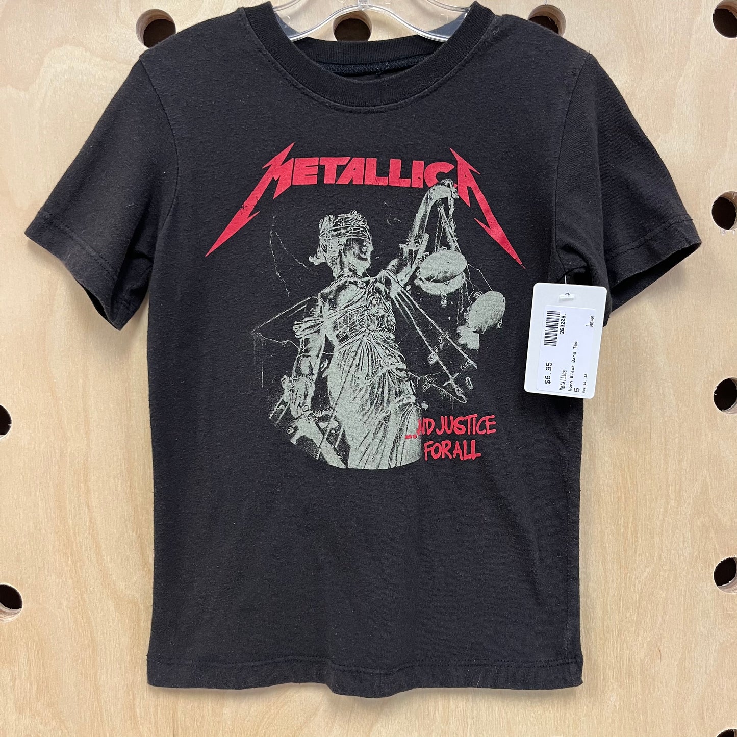 Worn Black Band Tee