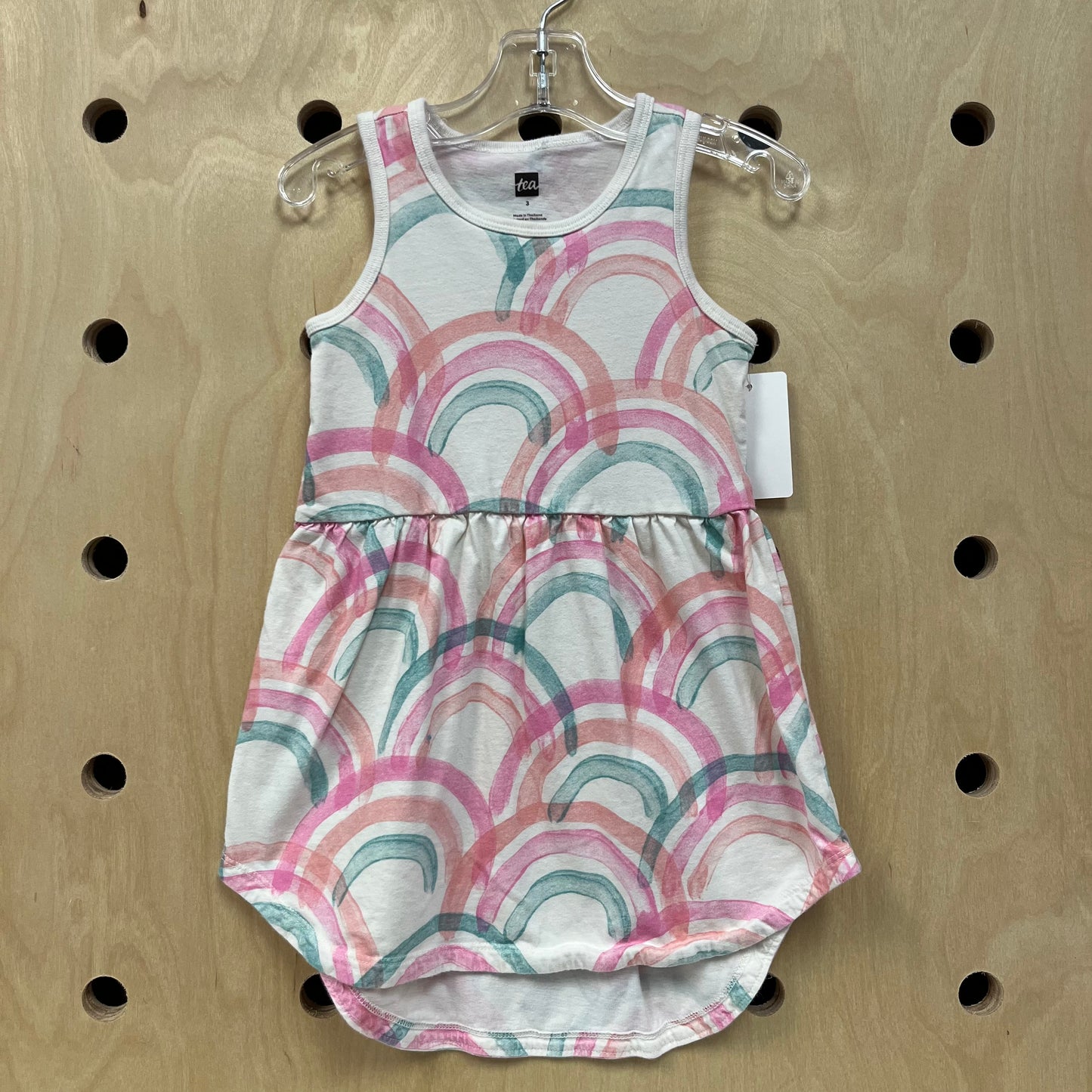 Cream Pastel Rainbow Dress