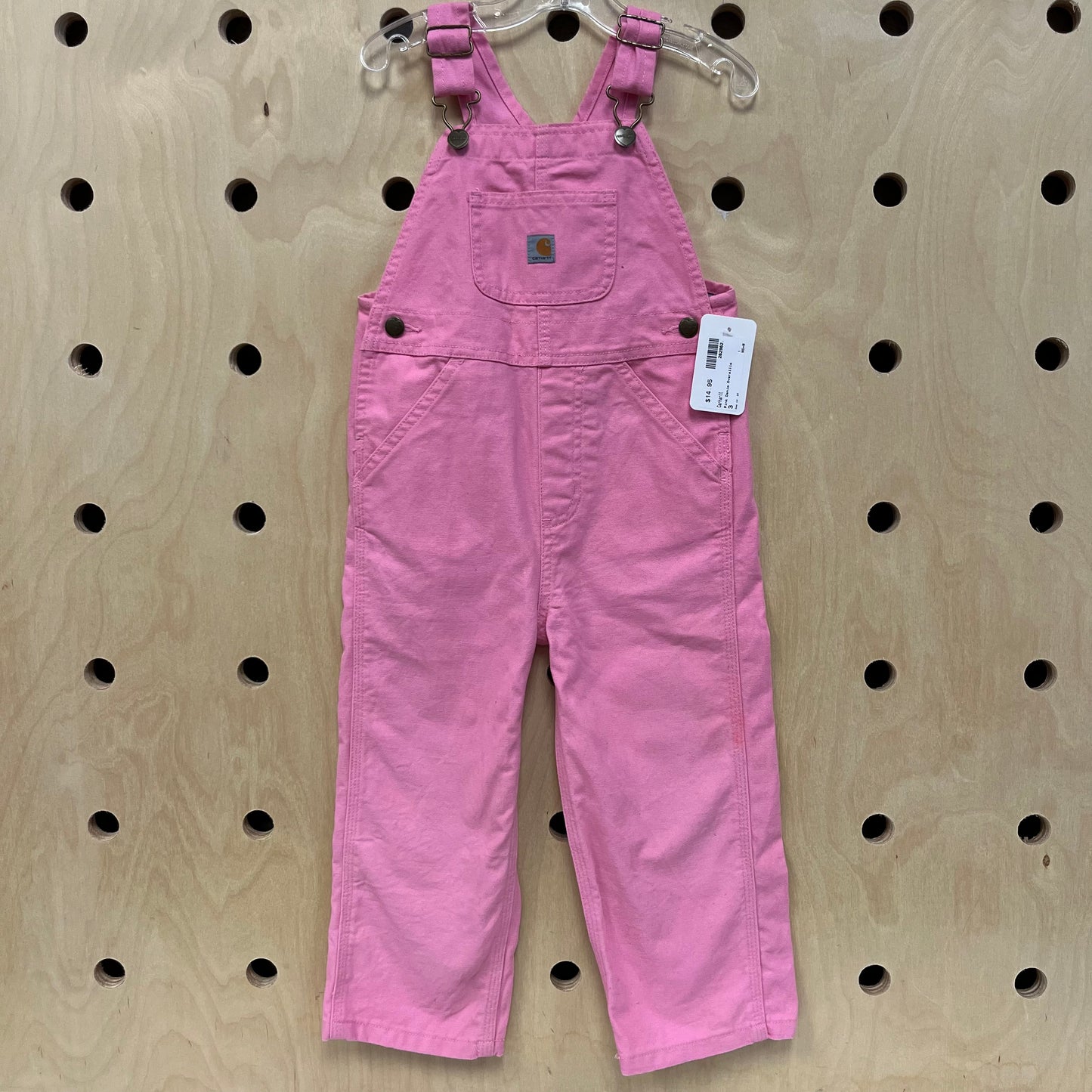 Pink Denim Overallls